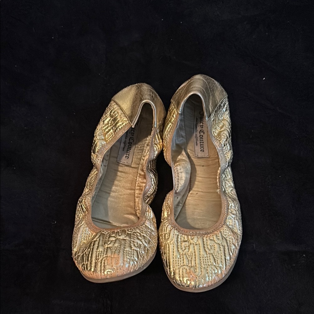 Juicy Couture Gold Women's Ballet Flats